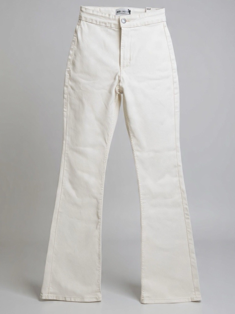 Zara White Flare Bootcut Jeans High Rise Stretch Denim Size 4 NWT